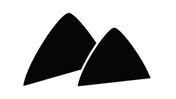 Animación icono de montaña — Vídeos de Stock