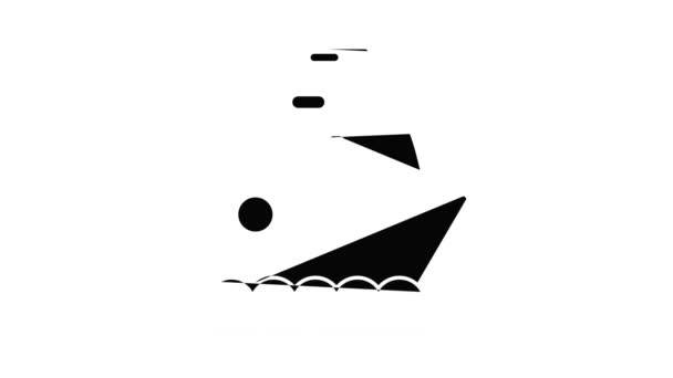Animation icône bateau de croisière — Video
