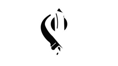 Khanda sembolü sikizm dini simge animasyonu