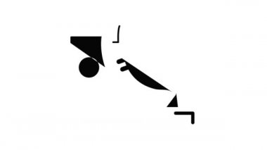 Sneakers hipster ayakkabı ikonu canlandırması