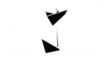 Origami lale simgesi canlandırması