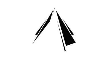 Origami dağ simgesi canlandırması