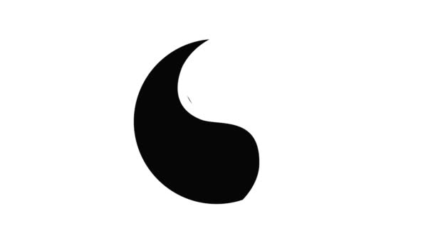 Yin yang símbolo taoísmo icono de animación — Vídeos de Stock