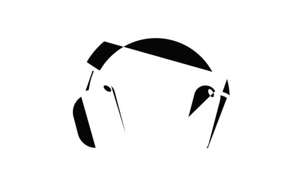 Auriculares icono de animación — Vídeos de Stock