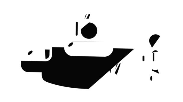 Animación de iconos náuticos submarinos — Vídeos de Stock