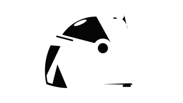 Motorcycle helmet scooter icon animation — Αρχείο Βίντεο