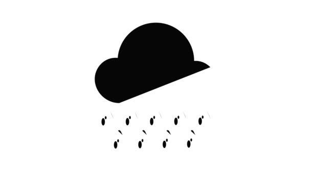Animación icono de lluvia — Vídeo de stock