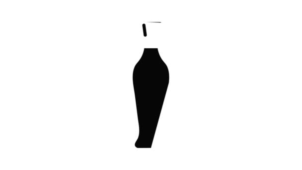 Icono de botella de vino Animación — Vídeos de Stock