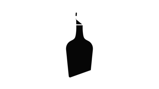 Alcohol icon animation — Stock Video