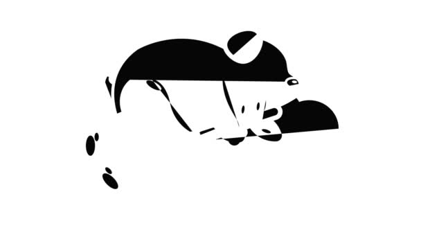 Sleeping panda icon animation — Αρχείο Βίντεο