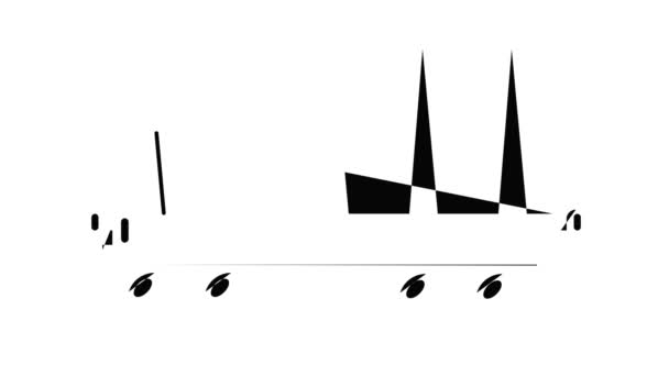 Yük vagonu canlandırması — Stok video