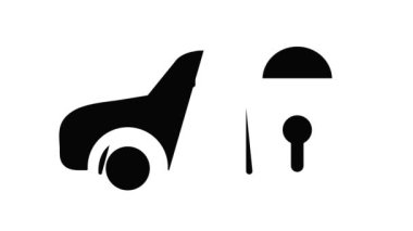 Sigorta araba simgesi canlandırması