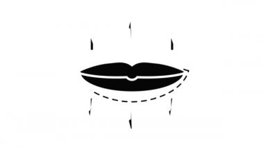 Dudak büyütme simgesi canlandırması