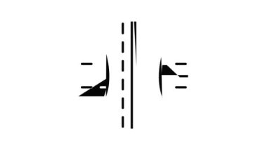 Yol simgesi üzerindeki köprü canlandırması