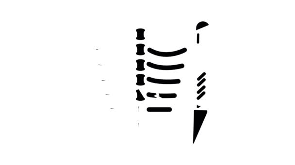 Röntgenfoto van rib pictogram animatie — Stockvideo