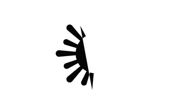 Zon pictogram animatie — Stockvideo