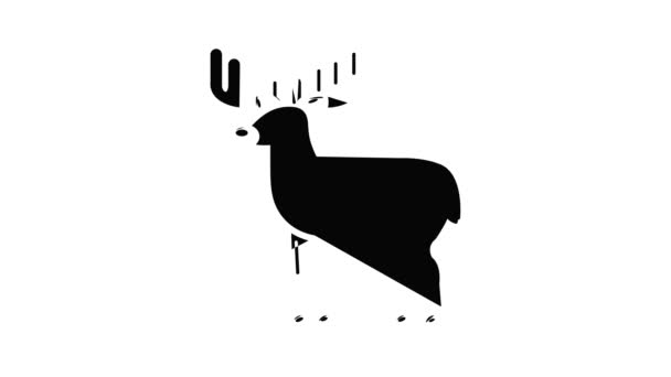 Elk icono de animación — Vídeos de Stock