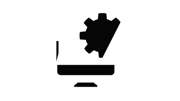 Monitor de reparación icono de animación — Vídeos de Stock