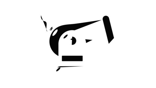 Animação ícone de canhão — Vídeo de Stock