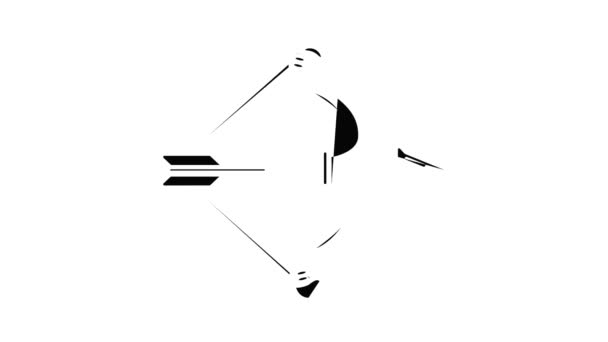 Animação ícone Tiro com arco — Vídeo de Stock