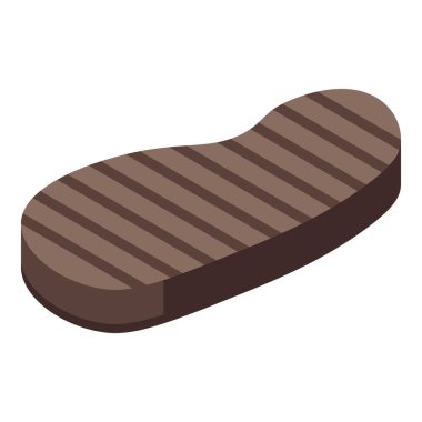 Lezzetli biftek ikonu izometrik vektörü. Biftek.