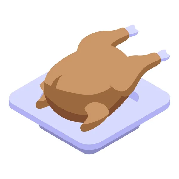 Grilled chicken icon isometric vector. Roast grill food — Διανυσματικό Αρχείο