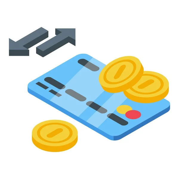 Kreditkartenzahlung Symbol isometrischer Vektor. Bankbezahlung — Stockvektor