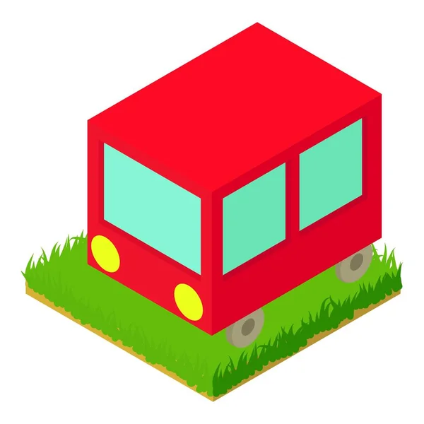 Bus icon isometric vector. Autobus — Stock Vector