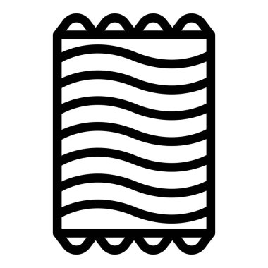 Şişirilebilir şilte ikonu ana hat vektörü. Havuz yatağı