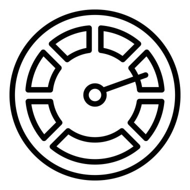 Spor paneli simgesi ana hatları vektörü. Araç paneli