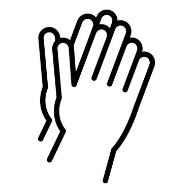 Konser el çırpma simgesi ana hat vektörü. El çırpmayı teşvik et.