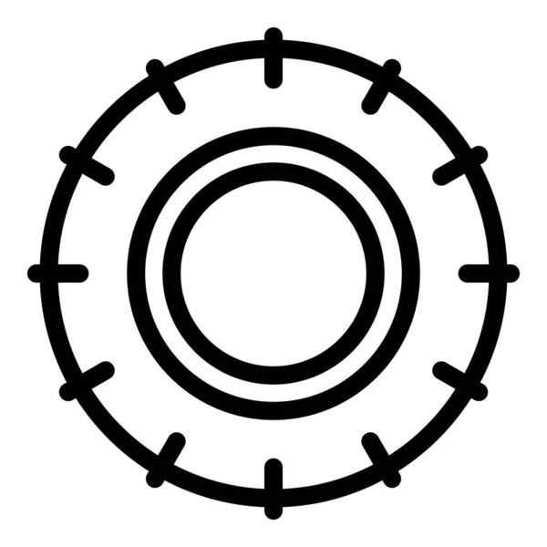 Zonneschijn pictogram omtrek vector. Morgen zomer zon — Stockvector