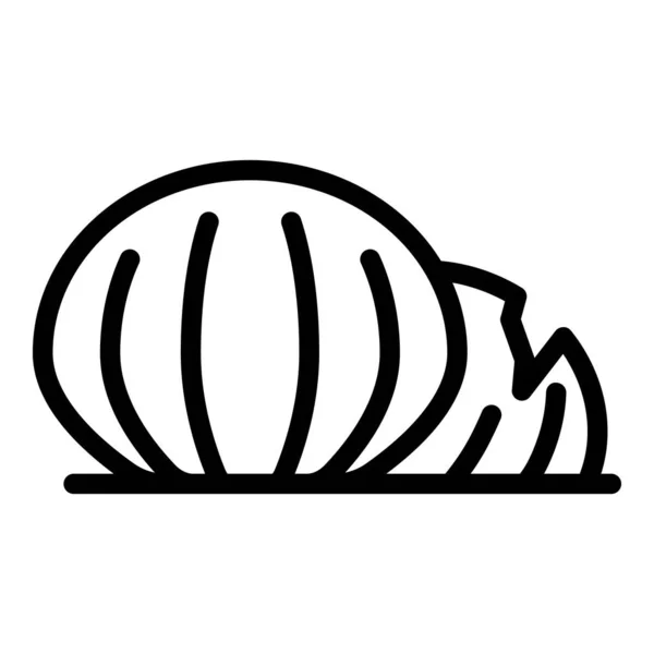 Sea shell icon outline vector. Beach scallop — Stock Vector