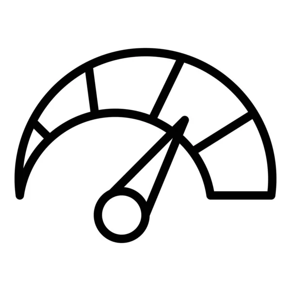 Вектор контуру піктограми спідометра. Швидкість км — стоковий вектор