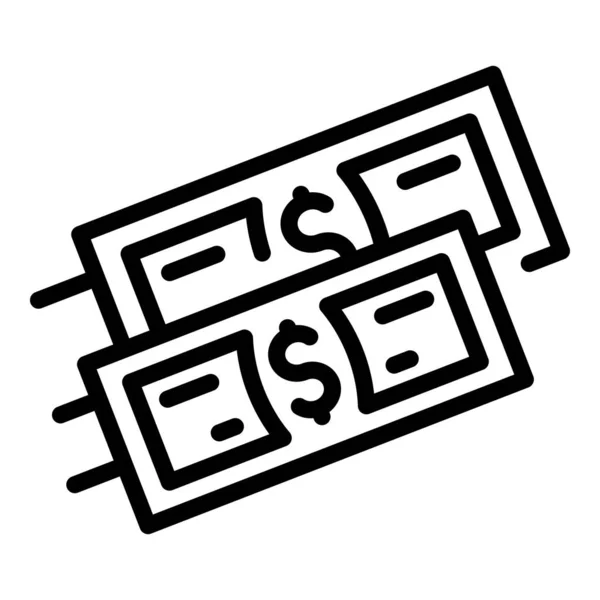 Ícone de entrega de dinheiro vetor esboço. Dinheiro rápido —  Vetores de Stock