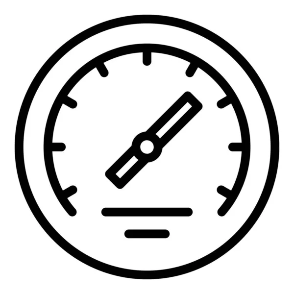 Vecteur de contour d'icône de jauge d'huile. Compteur de voiture carburant — Image vectorielle