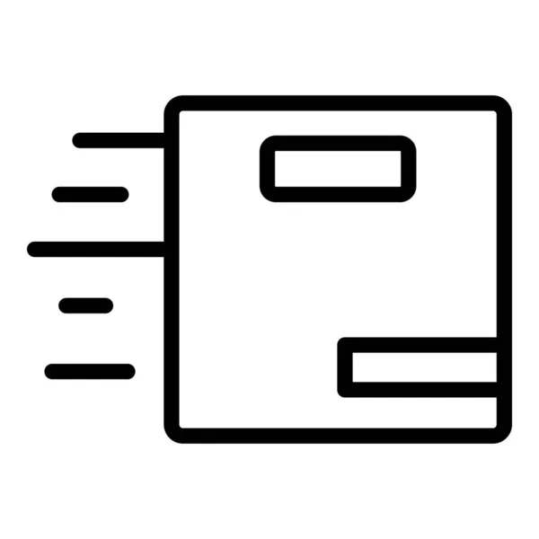 Snel pakket pictogram omtrek vector. Leveringsdienst — Stockvector