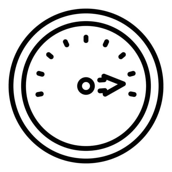 Full speedometer icon outline vector. Speed meter — стоковый вектор