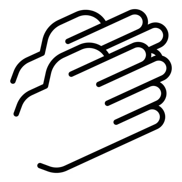 Handclap icon outline vector. Hand clap — Stock Vector