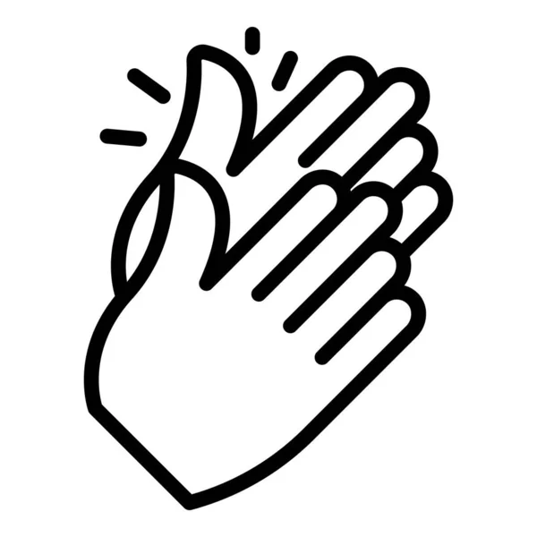 Cultura handclap icono contorno vector. Aplausos aplausos — Vector de stock