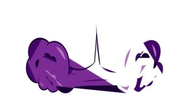 Ninja zehirli duman silahı ikonu canlandırması