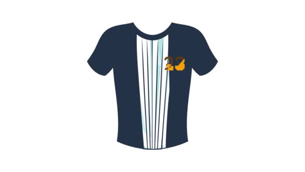 The sports t-shirt icon animation — Stock Video