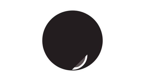 Ying yang pictogram animatie — Stockvideo