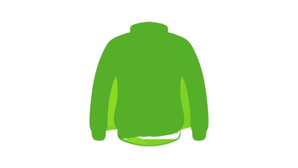 绿色彩弹夹克图标动画 — 图库视频影像