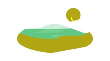 Plaj ve güneş ikonu animasyonu