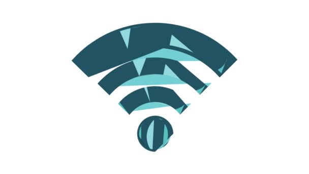 Wi-Fiアイコンアニメーション — ストック動画