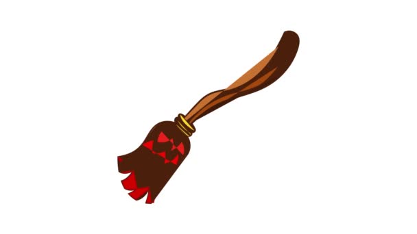 Witches broom icon animation — Vídeo de Stock