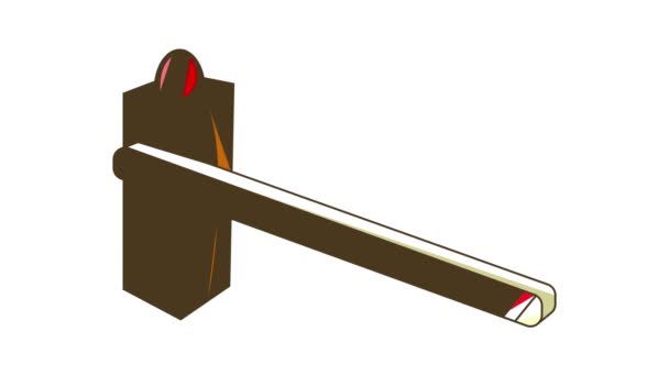 Estacionamento Barreira Ícone Animação — Vídeo de Stock