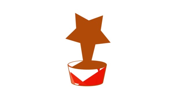 Animação ícone prêmio estrela — Vídeo de Stock