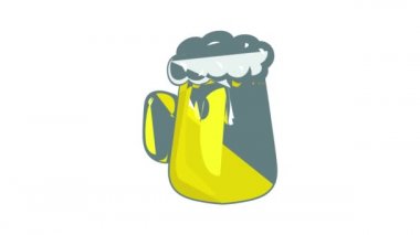 Cam bardak bira ikonu animasyonu